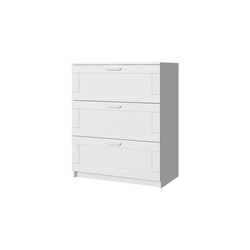 Тумба-комод «Скаген» 3S с ящикамми - белая