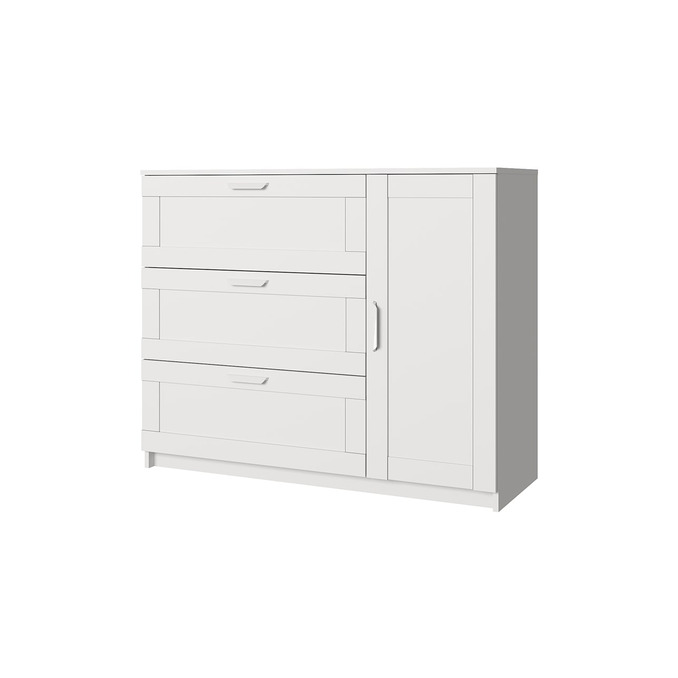 Тумба-комод «Скаген» 1D3S с ящиками - белая