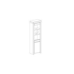 Шкаф с витриной «Таурус» 1V1D