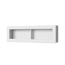 Полка «Тиффани» 1V навесная со стеклом 130см - белая