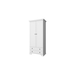 Шкаф «Тиффани» 2DG2S двухстворчатый белый