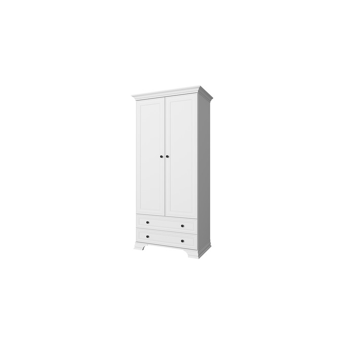 Шкаф «Тиффани» 2DG2S двухстворчатый белый