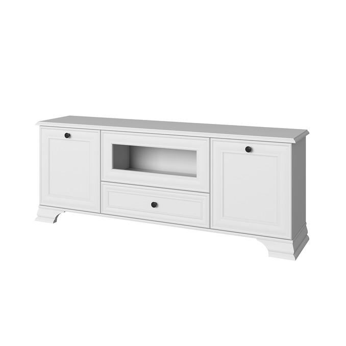 Тумба «Тиффани» под телевизор RTV 1V2D1S белая