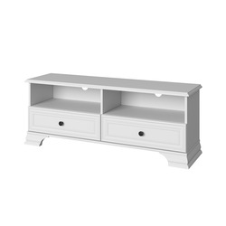 Тумба «Тиффани» RTV 2S2N под телевизор белая