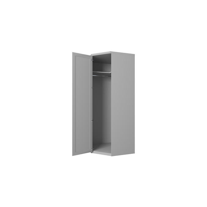 Шкаф угловой «Валенсия» 1DZ одностворчатый с зеркалом - серый