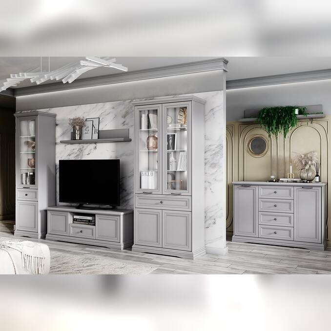 Модульная гостиная «Валенсия» 2 - серая