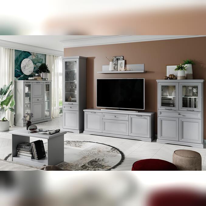 Модульная гостиная гостиная «Валенсия» - серая