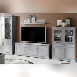 Стенка-горка гостиная «Валенсия» 1 - серая