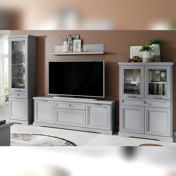 Стенка-горка гостиная «Валенсия» 1 - серая