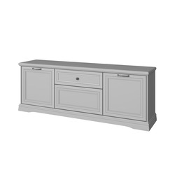 Тумба «Валенсия» под телевизор RTV 3D1S серая